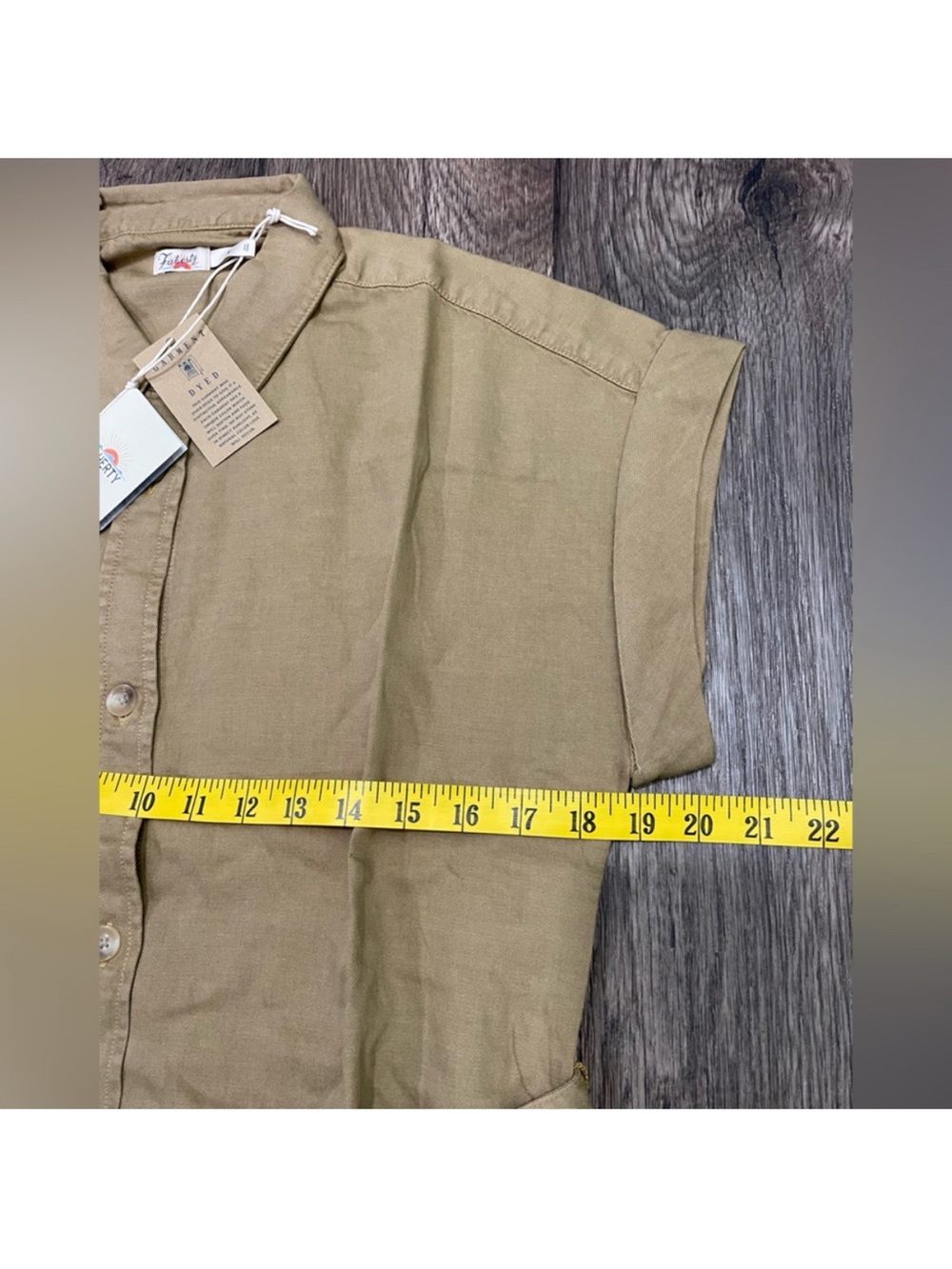 Faherty Arlie Short Sleeve Shirtdress ANTIQUE BRONZE SZ S NWT - Picture 9 of 10